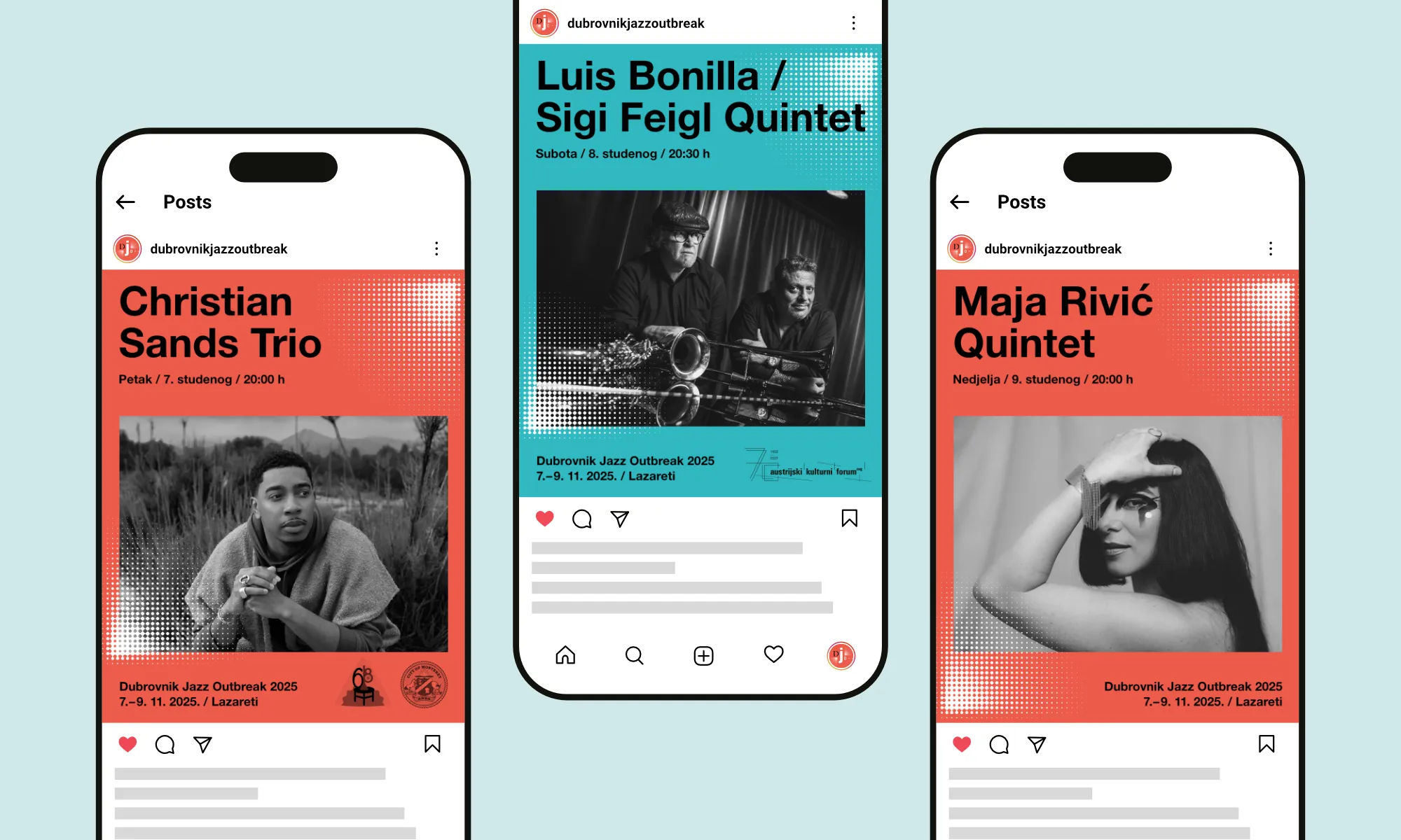 Dubrovnik Jazz Outbreak social media posts